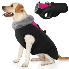 ROZKITCH Dog Jacket – Warm Turtleneck Winter Coat with Reflective Strip for Medium & Large Dogs
